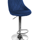 Tabouret de bar tabouret de cuisine avec dossier, repose-pieds, réglable en hauteur, chaise pivotante à 360°, tabouret de comptoir, chaise de bar, capacité de charge de 120 kg, velours ou simili cuir