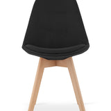 Esszimmerstuhl 4er-Set Bürostuhl, gepolsterter Stuhl, weicher Stoff mit Beinen aus Buchenholz, 120 kg Sitzlast, 54 x 44,5 x 81,5 cm