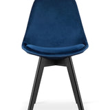 Esszimmerstuhl 4er-Set Bürostuhl, gepolsterter Stuhl, weicher Stoff mit Beinen aus Buchenholz, 120 kg Sitzlast, 54 x 44,5 x 81,5 cm