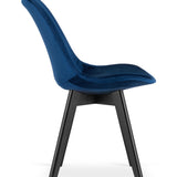 Esszimmerstuhl 4er-Set Bürostuhl, gepolsterter Stuhl, weicher Stoff mit Beinen aus Buchenholz, 120 kg Sitzlast, 54 x 44,5 x 81,5 cm