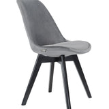 Esszimmerstuhl 4er-Set Bürostuhl, gepolsterter Stuhl, weicher Stoff mit Beinen aus Buchenholz, 120 kg Sitzlast, 54 x 44,5 x 81,5 cm