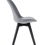 Esszimmerstuhl 4er-Set Bürostuhl, gepolsterter Stuhl, weicher Stoff mit Beinen aus Buchenholz, 120 kg Sitzlast, 54 x 44,5 x 81,5 cm