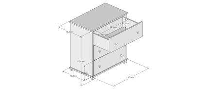 Table à langer table à langer commode à langer amovible avec 3 tiroirs en blanc Fabriqué en Europe