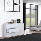Kommode weiß, Schlafzimmer Flur, Schrank, Sideboard, Highboard mit Schubladen