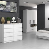 Kommode weiß, Schlafzimmer Flur, Schrank, Sideboard, Highboard mit Schubladen