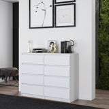 Kommode weiß, Schlafzimmer Flur, Schrank, Sideboard, Highboard mit Schubladen