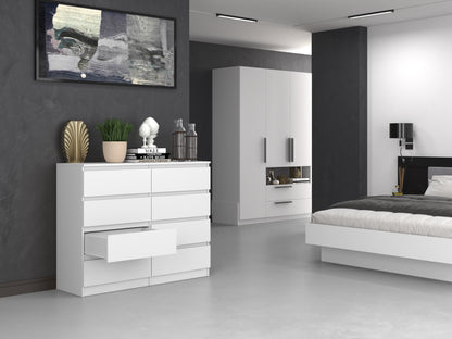 Kommode weiß, Schlafzimmer Flur, Schrank, Sideboard, Highboard mit Schubladen