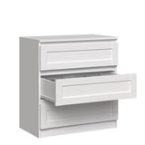 Kommode weiß mit einem zarten Zierrahmen, Schlafzimmer Flur kleiner Nachttisch, Schrank, Sideboard, Highboard mit Schubladen