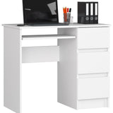 Computertisch, Bürotisch, mit ausziehbarer Tastaturablage, 90 x 50 x 77 cm, 16 mm dicke, abriebfeste Laminatplatte mit ABS-Kante