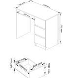 Computertisch, Bürotisch, mit ausziehbarer Tastaturablage, 90 x 50 x 77 cm, 16 mm dicke, abriebfeste Laminatplatte mit ABS-Kante