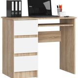 Computertisch, Bürotisch, mit ausziehbarer Tastaturablage, 90 x 50 x 77 cm, 16 mm dicke, abriebfeste Laminatplatte mit ABS-Kante