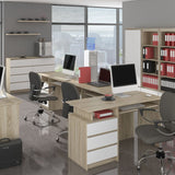 Computertisch, Bürotisch, mit ausziehbarer Tastaturablage, 90 x 50 x 77 cm, 16 mm dicke, abriebfeste Laminatplatte mit ABS-Kante