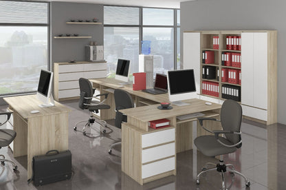 Bureau d'ordinateur, table de bureau, avec étagère pour clavier extensible, 90 x 50 x 77 cm, plateau en stratifié résistant à l'abrasion de 16 mm d'épaisseur avec bord en ABS