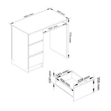 Computertisch, Bürotisch, mit ausziehbarer Tastaturablage, 90 x 50 x 77 cm, 16 mm dicke, abriebfeste Laminatplatte mit ABS-Kante