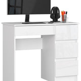 Computertisch, Bürotisch, mit ausziehbarer Tastaturablage, 90 x 50 x 77 cm, 16 mm dicke, abriebfeste Laminatplatte mit ABS-Kante