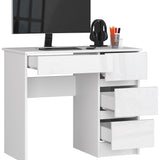 Computertisch, Bürotisch, mit ausziehbarer Tastaturablage, 90 x 50 x 77 cm, 16 mm dicke, abriebfeste Laminatplatte mit ABS-Kante