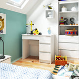 Computertisch, Bürotisch, mit ausziehbarer Tastaturablage, 90 x 50 x 77 cm, 16 mm dicke, abriebfeste Laminatplatte mit ABS-Kante