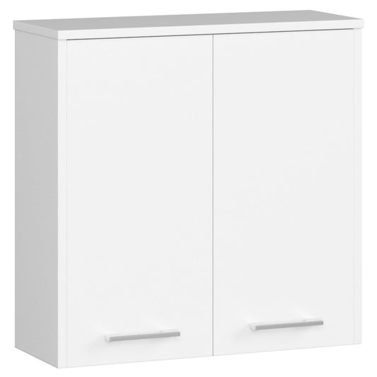 Armoire murale de salle de bain, armoire murale, avec 2 portes, 60 x 22 x 60 cm, en panneau stratifié résistant à l'abrasion de 16 mm d'épaisseur, blanc