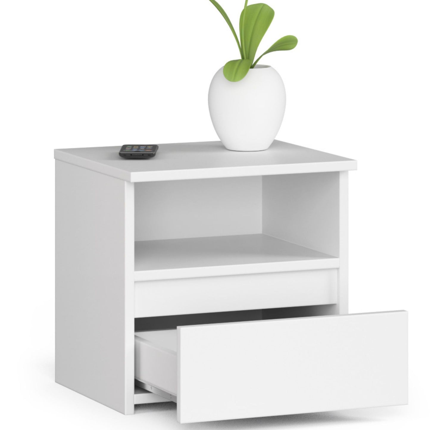 Kommode mit 1 Schublade Kommode Schlafzimmer Flur Wohnzimmer Organizer Kommode mit Schubladen 40 cm breit 40 cm hoch | Erle Holz Highboard Sideboard Mehrzweckschrank Schrank schmal