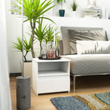 Commode avec 1 tiroir commode chambre couloir salon organisateur commode 40 cm de large 40 cm de haut | Buffet haut en bois d'aulne, meuble polyvalent étroit