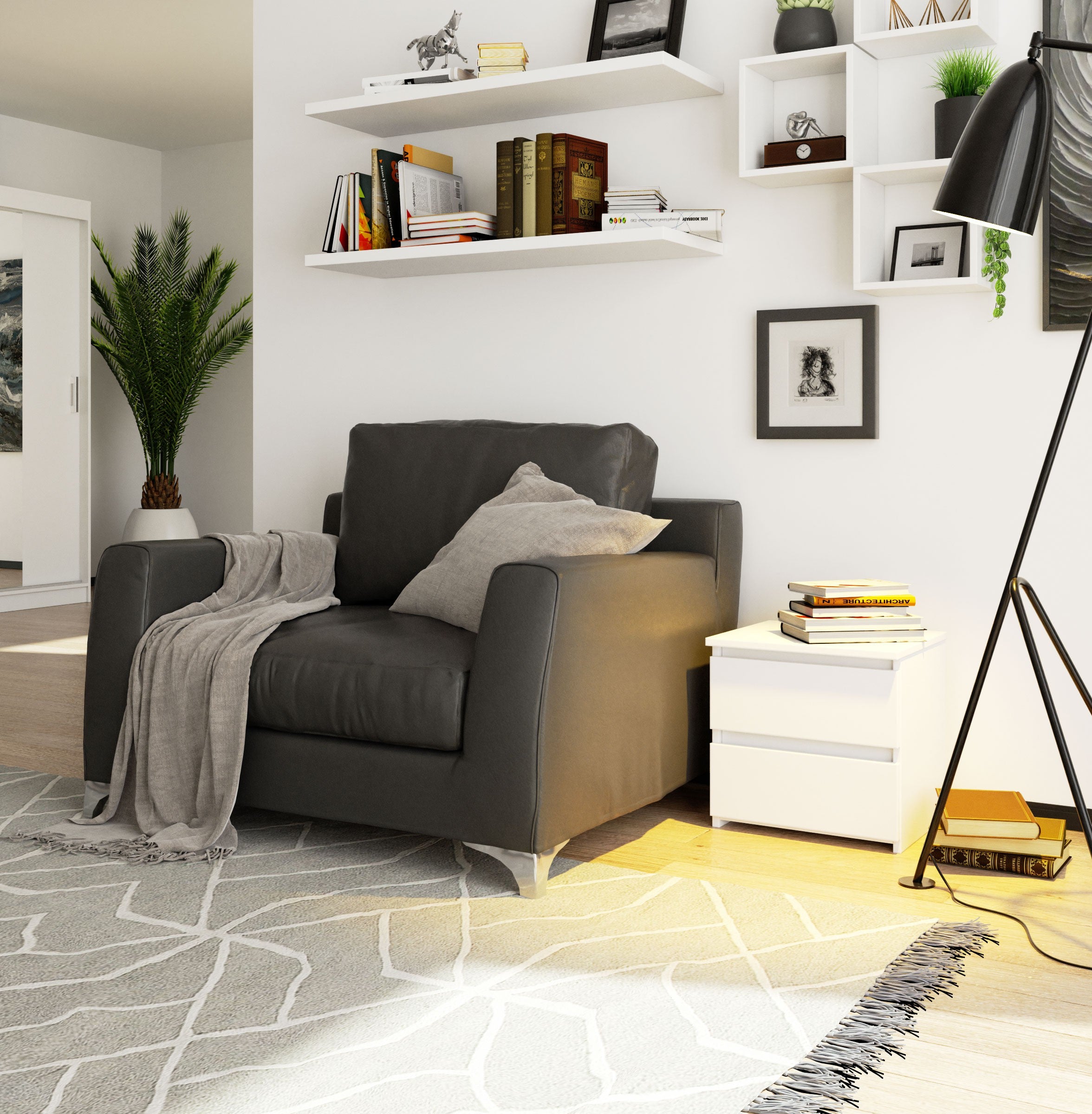 Kommode mit zwei Schubladen 40 cm hoch und 40 cm breit, Wohnzimmer, Sc – HomeCollectiveBerlin