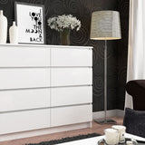 Kommode 120cm breit mit 4, 6, 8, 10 Schubladen, Schlafzimmer und Wohnzimmer, vielseitig einsetzbar für Flur und Kinderzimmer