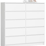Kommode 120cm breit mit 4, 6, 8, 10 Schubladen, Schlafzimmer und Wohnzimmer, vielseitig einsetzbar für Flur und Kinderzimmer