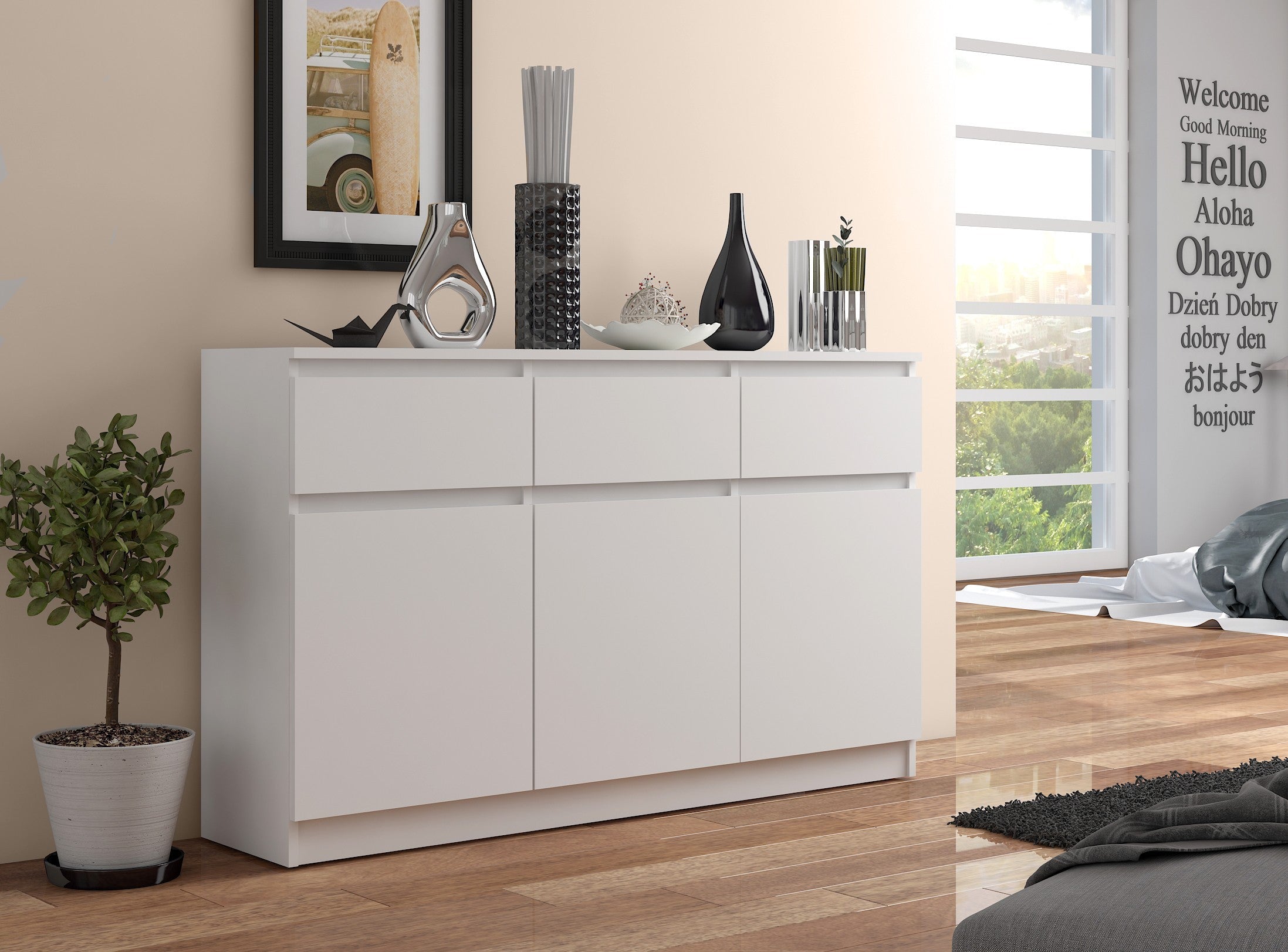Kommode 140cm breit, Schlafzimmer und Wohnzimmer, vielseitig einsetzba – HomeCollectiveBerlin