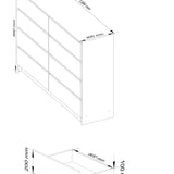 Kommode 140cm breit, Schlafzimmer und Wohnzimmer, vielseitig einsetzbar für Flur und Kinderzimmer