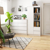 Schrank Büroregal Bücherregal Regal weiß 80cm breit 180cm hoch weiß