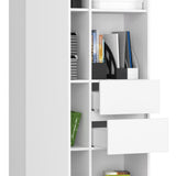 Schrank Büroregal Bücherregal Regal weiß 80cm breit 180cm hoch weiß