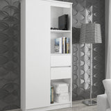 Schrank Büroregal Bücherregal Regal weiß 80cm breit 180cm hoch weiß