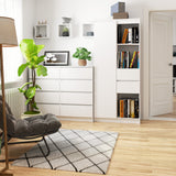 Schrank Büroregal Bücherregal Regal weiß 80cm breit 180cm hoch weiß