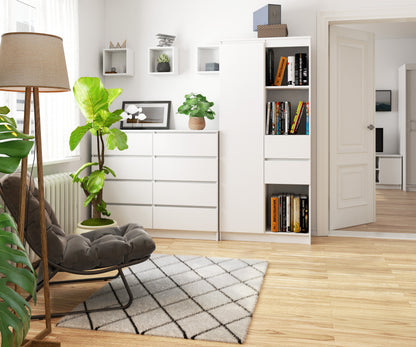 Armoire bureau étagère bibliothèque étagère blanc 80 cm de large 180 cm de haut blanc