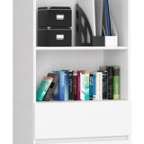 Schrank Büroregal Bücherregal Regal weiß 60cm breit 180cm hoch