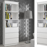 Schrank Büroregal Bücherregal Regal weiß 60cm breit 180cm hoch