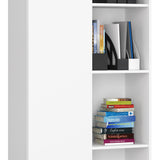 Schrank Büroregal Bücherregal Regal weiß 80cm breit 180cm hoch weiß