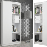 Schrank Büroregal Bücherregal Regal weiß 80cm breit 180cm hoch weiß
