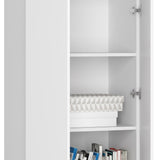 Schrank Büroregal Bücherregal Regal weiß 60cm breit 180cm hoch