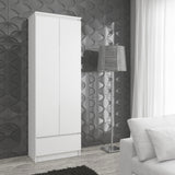 Schrank Büroregal Bücherregal Regal weiß 60cm breit 180cm hoch
