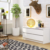 Kommode 120cm breit mit 4, 6, 8, 10 Schubladen, Schlafzimmer und Wohnzimmer, vielseitig einsetzbar für Flur und Kinderzimmer
