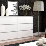 Kommode 120cm breit mit 4, 6, 8, 10 Schubladen, Schlafzimmer und Wohnzimmer, vielseitig einsetzbar für Flur und Kinderzimmer