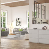 Kommode 120cm breit mit 4, 6, 8, 10 Schubladen, Schlafzimmer und Wohnzimmer, vielseitig einsetzbar für Flur und Kinderzimmer