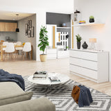 Kommode 120cm breit mit 4, 6, 8, 10 Schubladen, Schlafzimmer und Wohnzimmer, vielseitig einsetzbar für Flur und Kinderzimmer
