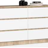 Kommode 120cm breit mit 4, 6, 8, 10 Schubladen, Schlafzimmer und Wohnzimmer, vielseitig einsetzbar für Flur und Kinderzimmer