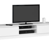 Fernsehschrank 160cm breit mit zwei Türen und zwei offenen Regalen, moderner TV-Schrank, Lowboard, Wohnzimmer Schlafzimmer