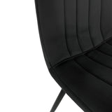 2er Set Esszimmerstuhl Wohnzimmerstuhl Stuhl, Samt mit Metallbeinen, elegant, Polsterstuhl 2x mit schwarzen Beinen