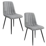 2er Set Esszimmerstuhl Wohnzimmerstuhl Stuhl, Samt mit Metallbeinen, elegant, Polsterstuhl 2x mit schwarzen Beinen