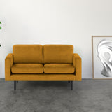 2-Sitzer, 3-Sitzer, Ecksofa Rechts oder Links, Couch, mit schwarzen Metallbeinen und modischem Veloursbezug