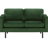 2-Sitzer, 3-Sitzer, Ecksofa Rechts oder Links, Couch, mit schwarzen Metallbeinen und modischem Veloursbezug